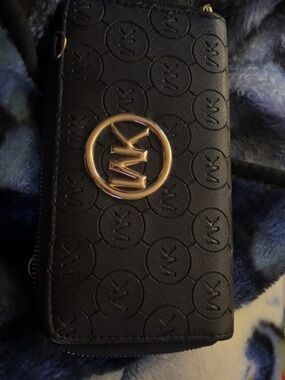 Michael Kors Black Wallet with Gold Logo